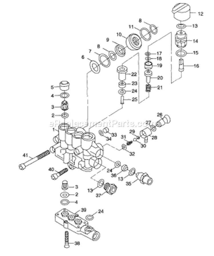 Page AE Diagram and Parts List for A2701  Briggs and Stratton Pressure Washer